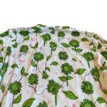 Stine Goya Juno Long Sleeve Stretch Shirt Green Sunflower Print Size Medium White Photo 8