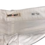 Warp & Weft 1BZ High Waist Shorts Distressed Showing Pockets Size 26 White Denim Photo 1