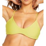 Volcom Eco-True Triangle Bikini Top Adjustable Straps Back Hook Closure Green M Photo 0