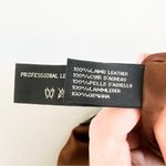 Ralph Lauren  Black Label Cognac Luxury Saddle Lambskin
Leather Skirt Sz 12 Photo 15