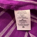 Terra & Sky SZ 4X-Large (28W-30W) Tunic Top Square Neck Tiered Linen Blend New Photo 4