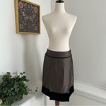 Ann Taylor  Gold Black Jacquard SILK Blend Velvet Velour A-Line Skirt 4P Preppy Photo 4