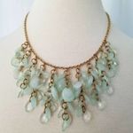 Cascading Mint Faux Glass Cascading Chain Necklace Green Photo 0