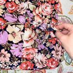 Lila Rose Lily Rose junior large midi dress puff sleeve tie back all over floral print nwt Photo 7