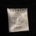 Sandro Paris Black Mesh Panel Knee Length Dress Photo 6