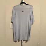 Free People Soft Light Blue V-Neck Tee Photo 2