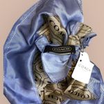 Coach | Blue and Gold Silk Scarf | OS | NWT Photo 4