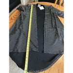 Vocal Black & Silver Sequin Long Sleeve Sparkling Open Front Cardigan Small Photo 5