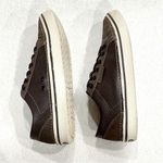 Crocs Brown Leather Suede Lace Up Sneakers Size Men’s 9 Women’s 11 Photo 9