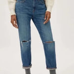 Everlane Women’s  The Summer Jean Medium Wash Distressed Denim Size 30 Relaxed Photo 0