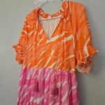 Briton Court Sadie Zebra Maxi Dress Pink Size L Photo 3