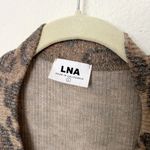 LNA [] Brown Leopard Print Kurt Longline Ribbed Knit Duster Cardigan Size Large L Photo 10