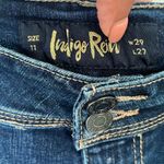 Indigo Rein  Distressed Skinny Jeans Stretch Size 11 Juniors Medium Rinse Cropped Photo 6