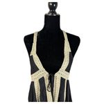 Ciel USA Crochet Gauze Lagenlook Topper Kimono Size Medium Black Photo 4