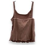 Old Navy  Brown‎ Ribbed Knit Sleeveless Tank Top Sz S NEW Photo 1