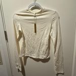 SKIMS NWT DEFECT COTTON JERSEY LONG SLEEVE T-SHIRT Marble S Photo 0