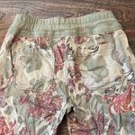 Anthropologie Nomad Camo Floral Joggers XS Olive Green Utility Boho Photo 5