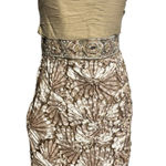 Sue Wong Nocturne Cocktail Dress Women 6 Gold Silk Beaded Holiday New Years Y2K Photo 0