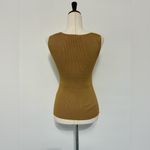 Ellen Tracy  Knit Golden Brown 100% Silk Tank Top Sz XS Photo 2
