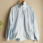 Vince Half-Zip Hooded Windbreaker in Sea Breeze Blue Womens size Large Photo 2