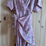 Charles Henry Purple Asymmetrical Ruffled Sundress Photo 0