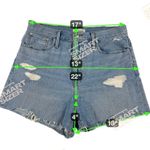 Madewell  The Mom Jean Short High Rise Distressed Light Denim Wash Size 31 Photo 6