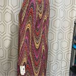 Sandra Darren  Suede Trim V Neck Long Sleeve Dress Size 10 Photo 5