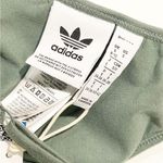 Adidas  Originals Size Small Sage Green Gorpcore Ribbed Bralette Lace Up NEW Photo 4