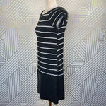 Anthropologie Bailey 44 Tanum Tunic Dress Striped Faux Leather Black Size Small Photo 4