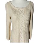 CHAPS VINTAGE RALPH LAUREN Sparkly Cable Knit Sweater Dress Photo 3