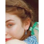 925 AAA Quality Genuine Freshwater Cultured Pearl Drop Dangle Earrings Black Photo 6