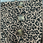 American Eagle  Y2K Skirt Buttons Belted Linen Blend Cheetah Pull On Brown Size S Photo 3