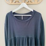 Free People Long Sleeve Flowy Top Black Sz XS Photo 1