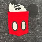 Disney  Women’s Gray Mickey Mouse Pocket T-Shirt Size Medium Photo 1