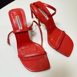 Topshop Red Leather Strappy Heels – EU 38 / US 7.5 Photo 7