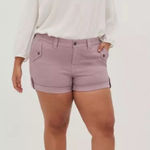 Torrid 3.5 Inch Military Stretch Elderberry Twill Mid Rise Shorts 18 Photo 0