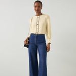 LK Bennett L.K. Bennett Long Sleeve Button Up Blouse Top NWT with defect Size 6 Photo 1