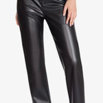 Steve Madden  Black Faux Leather Pants 27 Straight Leg Rock Punk Goth Festival Photo 0