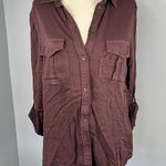 American Eagle  Outfitters Mauve Button Down Shirt Photo 1