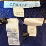 Chico's Chico’s Blue Print Lurex Cardigan Open Front, size XXL Photo 3