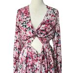 Michael Costello x REVOLVE Tabitha Dress in Pink Blossom Sz L Photo 4