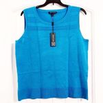 Cable & Gauge  Knit Top Sleeveless Blue Size XL NWT Photo 1