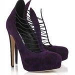 Brian Atwood BIAN ATWOOD PURPLE SUEDE BOOTIES (MADE IN ITALY) SIZE 10 Photo 11