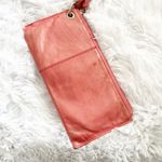 HOBO | Vida Coral Pink Clutch Wallet Wristlet Bag Zip Closure | 10"x5.25" Photo 5