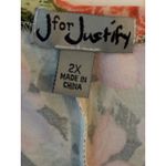 J for Justify  Women Floral Print Sleeveless Swing Dress Size 2X Photo 3