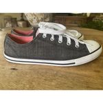 Converse  All Star Low Top Sneakers Black Denim with Pink Interior Women’s Sz 6 Photo 2