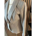 Merona  gray/brown blazer size 6 with cinched waist work attire work blazer Photo 1