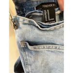 Forever 21  Medium Overall Dress Denim Zip Side Boho Y2K Blue Jean Schoolgirl Photo 3