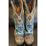 Dan Post  Vtg. Bluebird Snip Toe Leather Western Cowboy Boots DP3544 Womens 7 M Photo 2