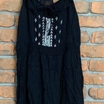 American Eagle American‎ Eagle Dress Womens Small Black Embroidered Crochet Back Sleeveless Y2K Photo 0